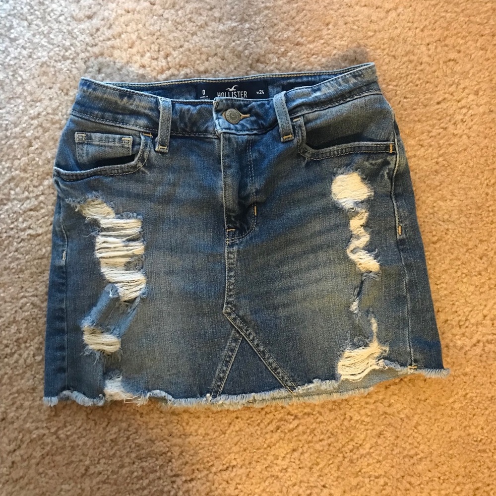 Hollister Jean Ripped Skirt
